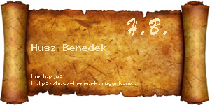 Husz Benedek névjegykártya